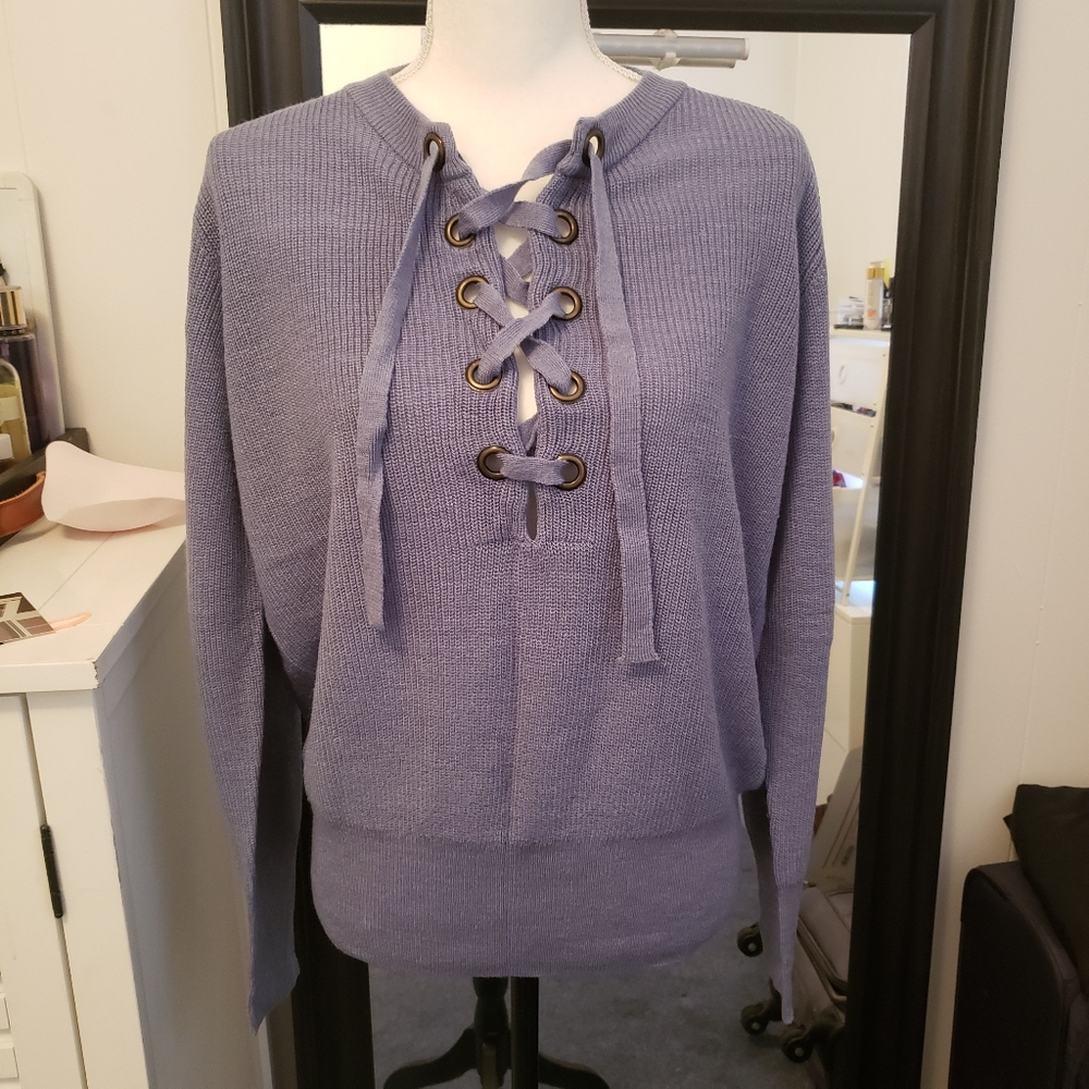 Charlie Paige criss cross front sweater